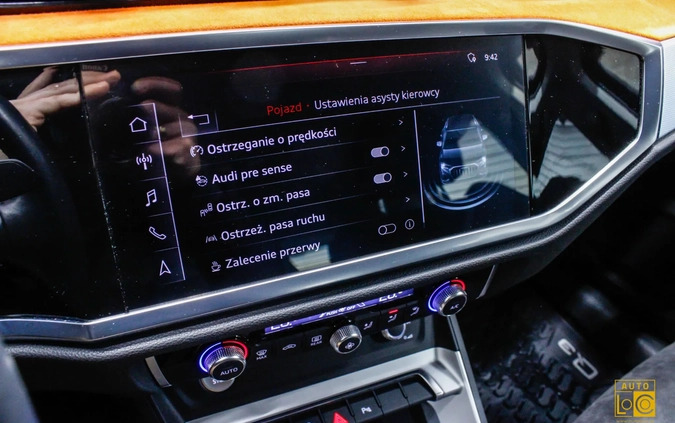Audi Q3 cena 134444 przebieg: 43000, rok produkcji 2019 z Urzędów małe 781